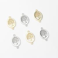 Zinc Alloy Charm Connector, Flat Oval, plated, DIY & 1/1 loop & hollow Approx 