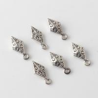 Zinc Alloy Jewelry Pendants, Rhombus, antique silver color plated, vintage & DIY Approx 