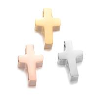 Stainless Steel Cross Pendants, 304 Stainless Steel, Vacuum Ion Plating, DIY 5.8mm Approx 1.8mm 