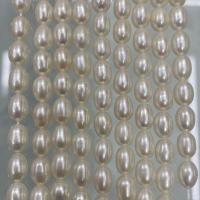 Rice Cultured Freshwater Pearl Beads, DIY, white, 5-6mm Approx 37 cm 