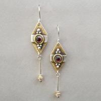 Glass Zinc Alloy Earring, with Glass, plated, vintage & fashion jewelry & for woman, mixed colors, 13-45mm 