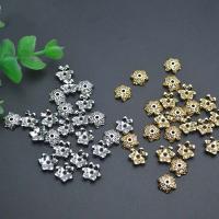 Brass Bead Cap, Flower, plated, DIY & micro pave cubic zirconia 