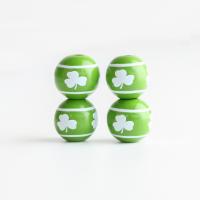 Printing Wood Beads, Schima Superba, polished, DIY, green, 16mm, Approx 