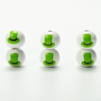 Printing Wood Beads, Schima Superba, polished, DIY, green, 16mm, Approx 