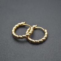 Brass Hoop Earring, Donut, plated, fashion jewelry & for woman 