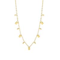 Collier de bijoux de titane, Acier titane, avec 2.36inch chaînes de rallonge, Placage, bijoux de mode & pour femme, doré Environ 14.96 pouce, Vendu par brin