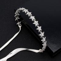 Headband, Zinc Alloy, fashion jewelry & for woman & with rhinestone, silver color 