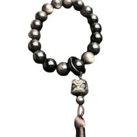 Edelstein Armbänder, Silver+Obsidian, Tier, unisex & verschiedene Stile für Wahl, Länge:ca. 10 ZollInch, verkauft von PC