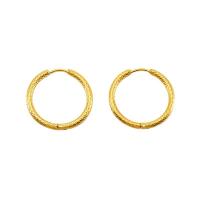 Mens acier inoxydable Hoop boucles d'oreilles, Acier inoxydable 304, Motif géométrique, Placage ionique sous vide, bijoux de mode & styles différents pour le choix & pour femme, 13-25mm, Vendu par paire