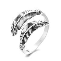 Messing Fingerring, silberfarben plattiert, Modeschmuck & verschiedene Stile für Wahl & für Frau, 17mm, verkauft von PC