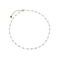 Quartz Necklace, Titanium Steel, with Quartz, with 5cm extender chain, gold color plated, Double Layer & fashion jewelry & for woman, two different colored cm 