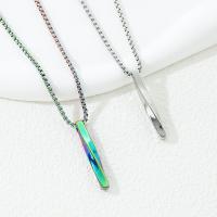 Collier de bijoux de titane, Acier titane, Placage ionique sous vide, bijoux de mode & unisexe, plus de couleurs à choisir, protéger l'environnement, sans nickel, plomb et cadmium Environ 60 cm, Vendu par PC