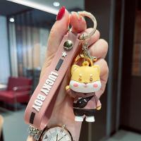 Plastic Key Chain, Zinc Alloy, with Soft PVC, Dog, cute & multifunctional 