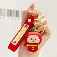 Plastic Key Chain, Zinc Alloy, with Soft PVC, cute & multifunctional 