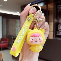 Plastic Key Chain, Zinc Alloy, with Soft PVC, cute & multifunctional 