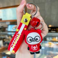 Plastic Key Chain, Zinc Alloy, with Soft PVC, Panda, cute & multifunctional 