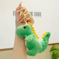 Fabric Key Chain, Zinc Alloy, with Plush, Dinosaur, cute & multifunctional 