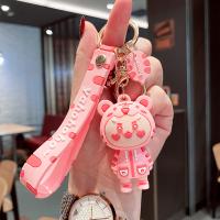 Plastic Key Chain, Zinc Alloy, with Soft PVC, cute & multifunctional 