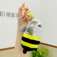 Fabric Key Chain, Zinc Alloy, with Plush, cute & multifunctional 