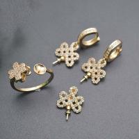 DIY ジュエリーを見つけるキット, 銅, ゴールドメッキ, 3個 & マイクロパヴェジルコニア, 内径:約 18.5mm, 売り手 セット