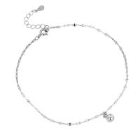 Mode Schmuck Fußkettchen, 925 Sterling Silber, mit Verlängerungskettchen von 3CM, plattiert, Modeschmuck & für Frau, Silberfarbe, Länge:ca. 21 cm, verkauft von PC