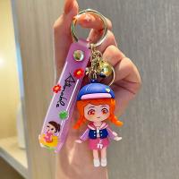 Plastic Key Chain, Soft PVC, with Zinc Alloy, fashion jewelry & multifunctional 