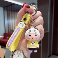 Plastic Key Chain, Soft PVC, with Zinc Alloy, fashion jewelry & multifunctional 