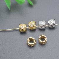 Brass Spacer Beads, Column, plated, DIY & micro pave cubic zirconia 