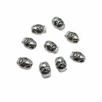 Zinc Alloy Spacer Beads, Skull, plated, vintage & DIY 