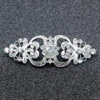 Rhinestone Zinc Alloy Brooch, for woman & with rhinestone 