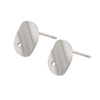 Stainless Steel Earring Stud Component, 304 Stainless Steel, plated, DIY, silver color Approx 1.5mm 