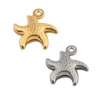 Stainless Steel Star Pendant, 304 Stainless Steel, Starfish, plated, DIY Approx 1mm 