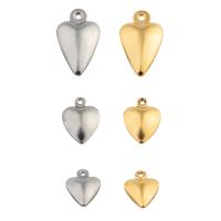 Stainless Steel Heart Pendants, 304 Stainless Steel, plated, DIY 