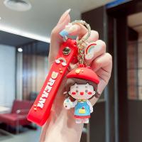 Plastic Key Chain, Soft PVC, with Zinc Alloy, fashion jewelry & multifunctional 