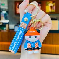 Plastic Key Chain, Soft PVC, with Zinc Alloy, fashion jewelry & multifunctional 