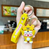 Plastic Key Chain, Soft PVC, with Zinc Alloy, fashion jewelry & multifunctional 