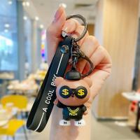 Plastic Key Chain, Soft PVC, with Zinc Alloy, fashion jewelry & multifunctional 