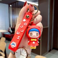 Plastic Key Chain, Soft PVC, with Zinc Alloy, fashion jewelry & multifunctional 