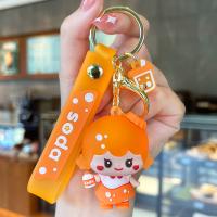 Plastic Key Chain, Soft PVC, with Zinc Alloy, fashion jewelry & multifunctional 