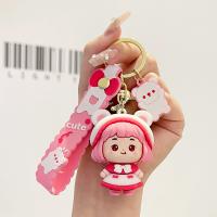 Plastic Key Chain, Soft PVC, with Zinc Alloy, fashion jewelry & multifunctional 