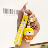 Plastic Key Chain, Soft PVC, with Zinc Alloy, fashion jewelry & multifunctional 