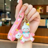 Plastic Key Chain, Soft PVC, with Zinc Alloy, fashion jewelry & multifunctional 