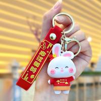 Plastic Key Chain, Soft PVC, with Zinc Alloy, fashion jewelry & multifunctional 