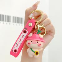 Plastic Key Chain, Soft PVC, with Zinc Alloy, fashion jewelry & multifunctional 