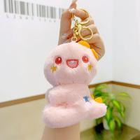 Fabric Key Chain, Plush, with Zinc Alloy, fashion jewelry & multifunctional 