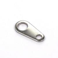 304 Stainless Steel Chain Tab, Teardrop, 1/1 loop, original color Approx 2mm, 1.5mm 