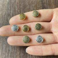 Perles intercalaires en alliage de zinc, Plat rond, Placage, Vintage & DIY, plus de couleurs à choisir, 10mm, Vendu par sac