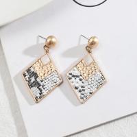 Zinc Alloy Drop Earring, fashion jewelry & for woman 