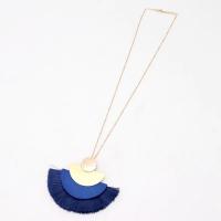 Collier de mode Multi couche, alliage de zinc, avec bois, bijoux de mode & pour femme, plus de couleurs à choisir Environ 27.55 pouce, Vendu par PC