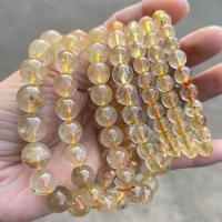 Quartz Bracelets, Rutilated Quartz, Round, polished, fashion jewelry & Unisex golden Approx 18 cm 